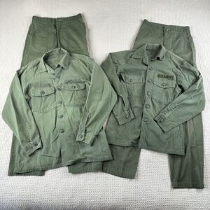 2‎ Uniforms Vintage Vietnam Era Utility OG-507 Fatigue Shirt & Trousers 30x33